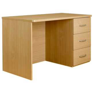 Beech Student Desk with 3 Drawers