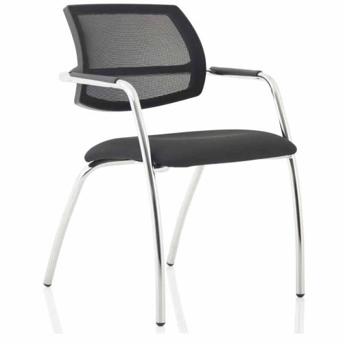 Black Sonning Cantilever Chair with Chrome Frame