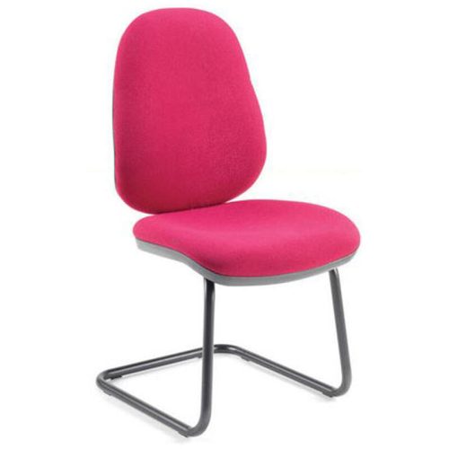 Pink Cantilever Visitor Chair