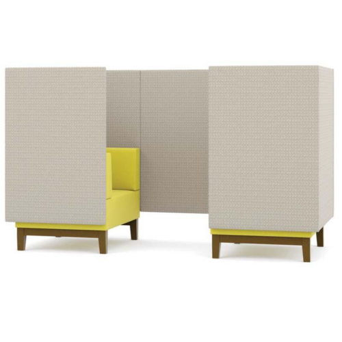 Pledge Fence Two Seater High Back Sofa Meeting Booth