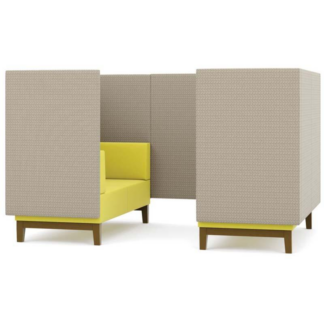 Pledge Fence Four Seater High Back Sofa Meeting Booth