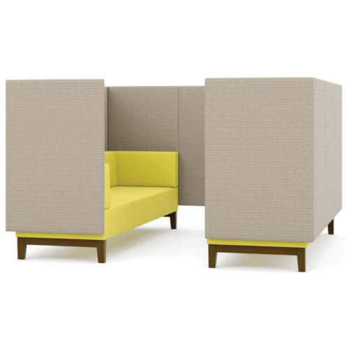 Pledge Fence Six Seater High Back Sofa Meeting Booth