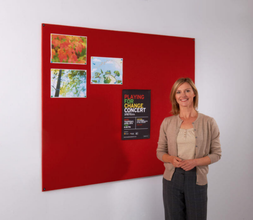 Red Unframed Felt Noticeboard