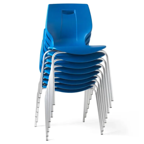 Stack of 8 Blue Advanced Geo Chairs