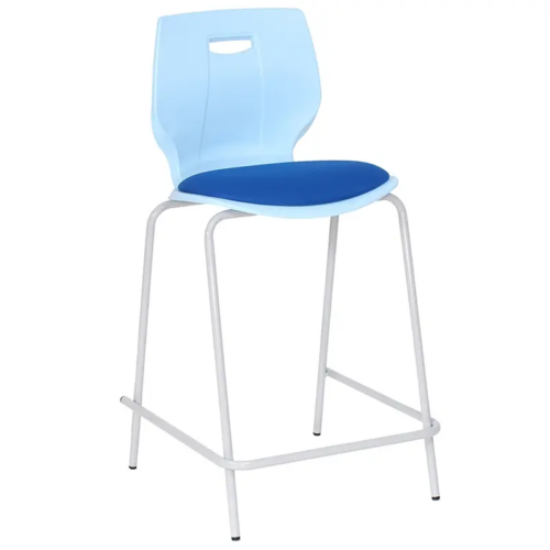 Advanced Sky Blue Geo Stool with Blue Seat Pad