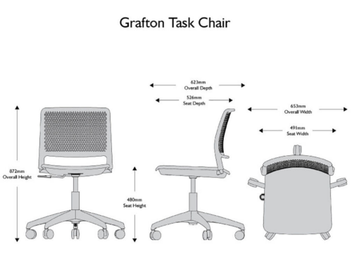 Grafton Task Chair Dimensions