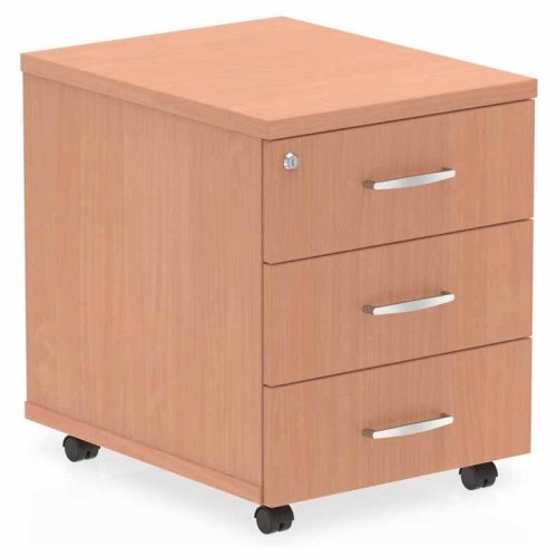 Henley Beech 3 Drawer Mobile Pedestal