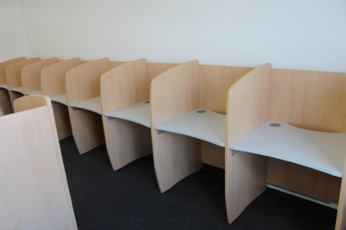 Row of Study Booths in School