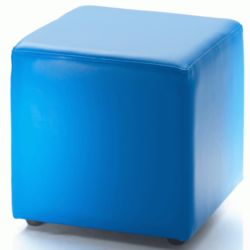 Blue Square Stool