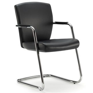 Black Pledge Key Meeting Chair with cantilever frame