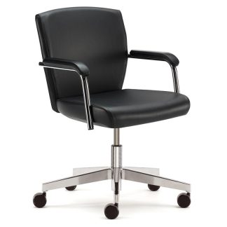 Black Pledge Key Meeting Chair with swivel base