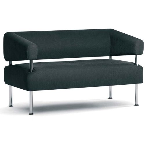 Black Pledge Koko Two Seater Bench with Arms