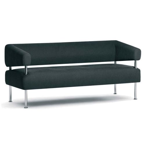 Black Pledge Koko Three Seater Bench with Arms