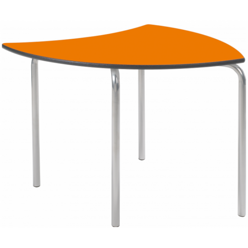 Metalliform Orange Leaf Shaped Table