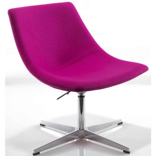 Pink Nirvana chair on a swivel base