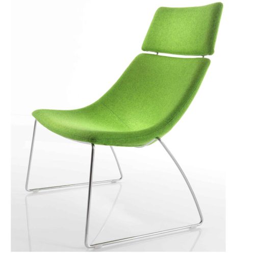 Green Nirvana Lounge Chair with Headrest