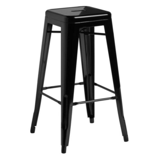 Gloss Black Vintage All Weather Stool