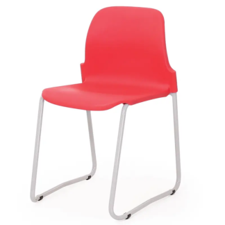 Red Masterstack Chair with Skid Base