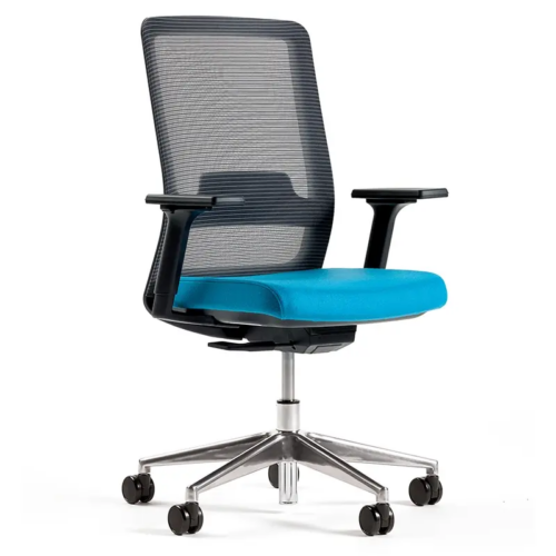 Verco Max Mesh Back Chair with Blue Seat