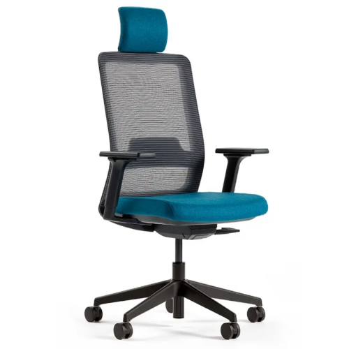 Verco Max Mesh Back Chair with Blue Seat