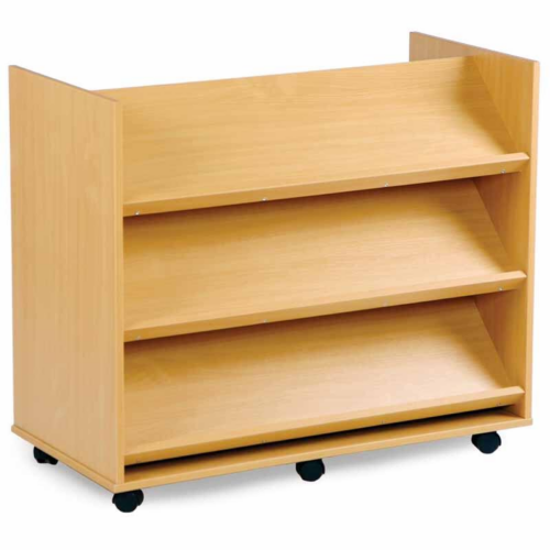 Wooden Book Display Unit with 3 Shelves