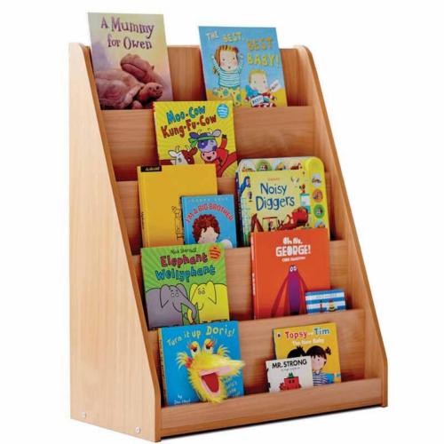 Wooden Book Display Unit with 5 Shelves