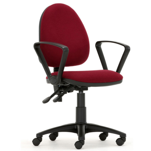 Burgundy Torasen Mercury Office Chair with loop arms