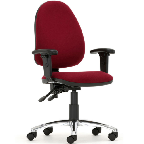 Burgundy Torasen Mercury Office Chair with arms