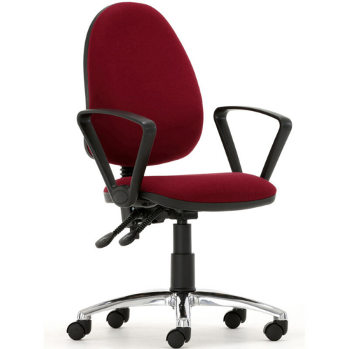 Burgundy Torasen Mercury Office Chair with loop arms