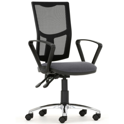 Black Torasen Mercury Mesh Back Chair with Arms