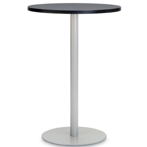 Rainbow Round Black Poseur Table with Metal Base