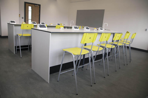 Yellow MX05 Stools in Science Lab