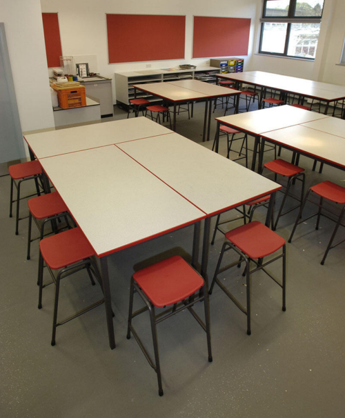 Red MX05 Stools in Science Lab