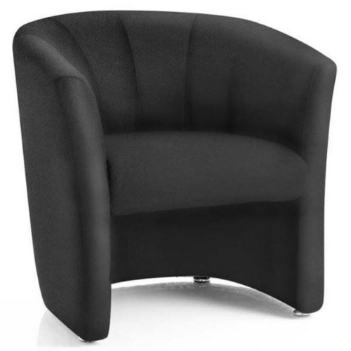 Newbury Black Fabric Tub Chair