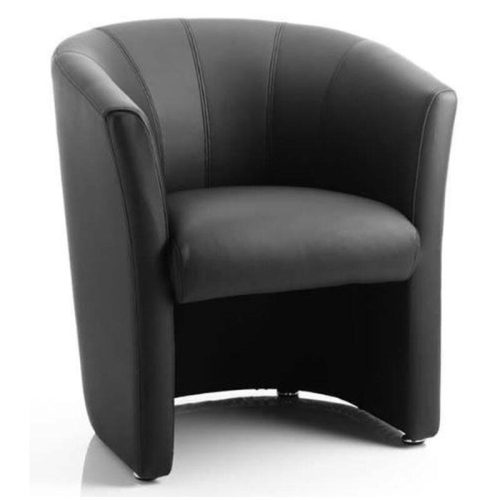 Newbury Black Faux Leather Tub Chair