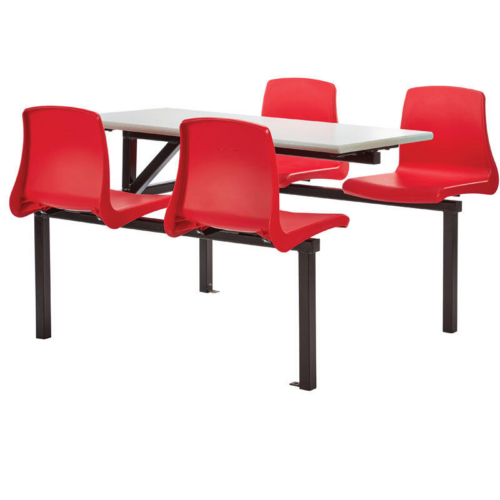 Metalliform 4 Seater Single Access Fast Food Seating Unit