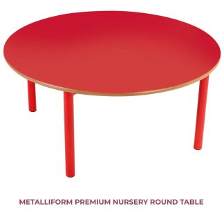 Red Premium Metalliform Round Nursery Table