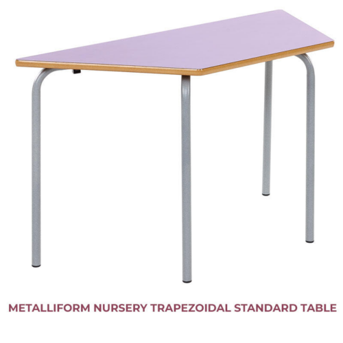 Lilac Metalliform Trapezoidal Nursery Table