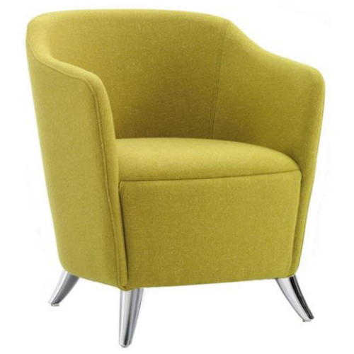 Green Ocee Solace Chair with Chrome Legs