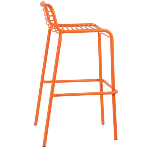 Origin Red Orange Stool Side View