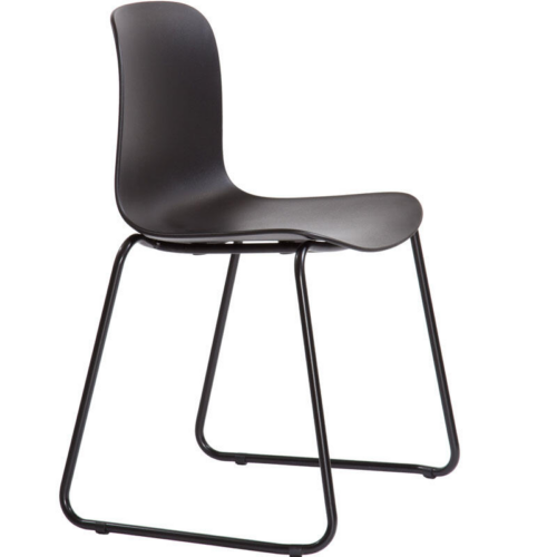 Black Flux Sled Base Chair