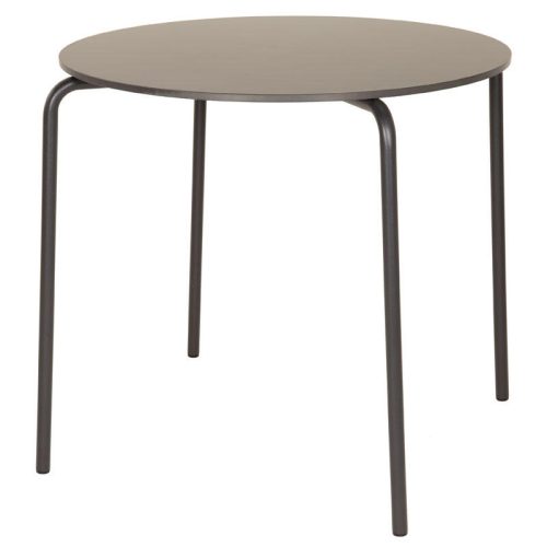 Origin In Out Round Table with Black Top and Frame