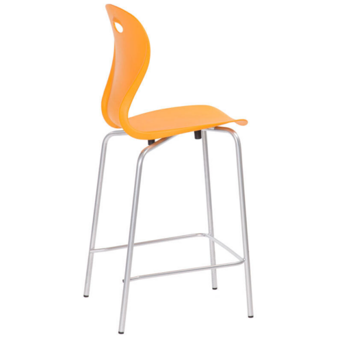 Side View of Orange Origin Lotus High Stool