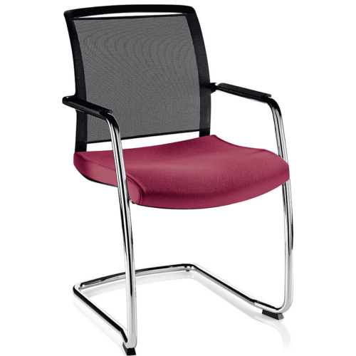 Passport Visitor Chair with Red Seat