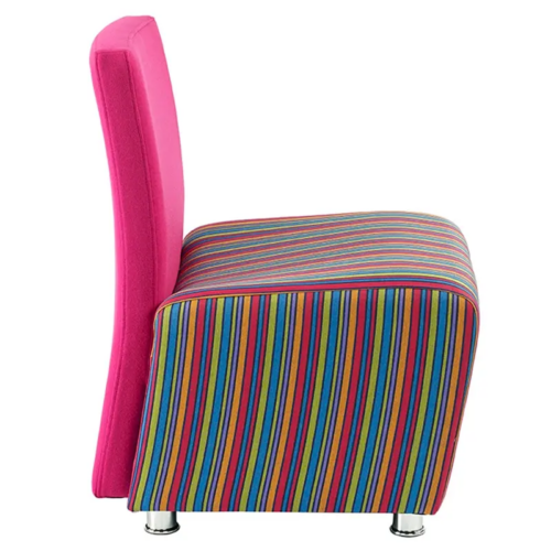 Striped Pisa Modular Chair with Pink Back