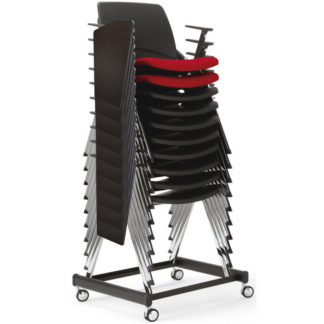 Black and Red La Kendo Chairs on Trolley