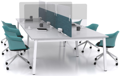 6 Desks with Perspex Add-on Screens