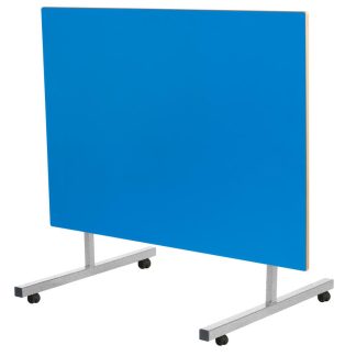 Metalliform Rectangular Blue Tilt Top Table