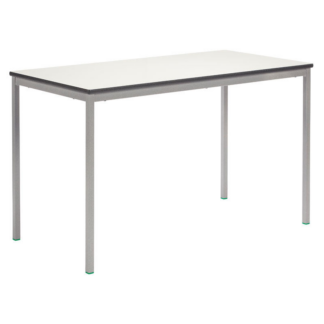Rectangular Whiteboard Table with Charcoal PU Edging
