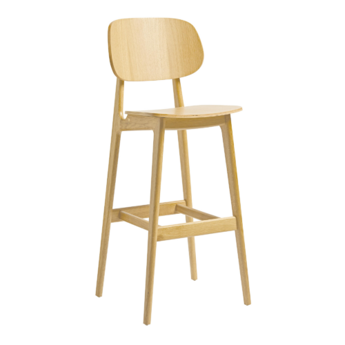 Riga Oak High Stool